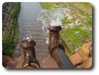 Desagües en Los Molinos.